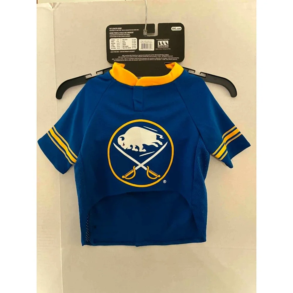Pets First Buffalo Sabres Pet Jersey Large Blue New NHL Hockey Dog Shirt 00